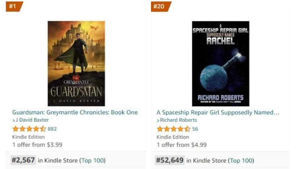 The number one and number 20 Best Sellers in Teen & Young Adult Sci-Fi Mystery eBooks at the time of writing
